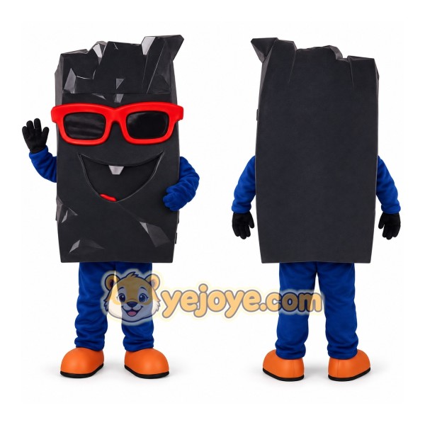 Black Red Sunglasses Trash Bag Mascot Costume