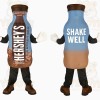 Blue Brown Milkshake Bottle Mascot Costume