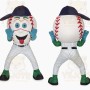 White Red Navy Baseball Mascot Costume