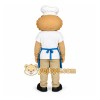 Tan Blue White Baker Chef Mascot Costume Tan Blue White Baker Chef Mascot Costume