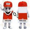 Red White Smiling Fuel Pump Mascot Costume
