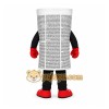 White Black Red Newspaper Mascot Costume White Black Red Newspaper Mascot Costume