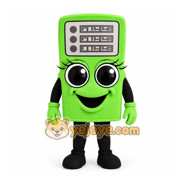 Lime Green Gas Pump Mascot Costume