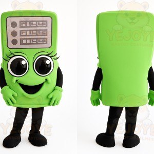 Lime Green Gas Pump Mascot Costume