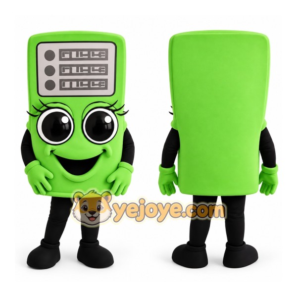 Lime Green Gas Pump Mascot Costume