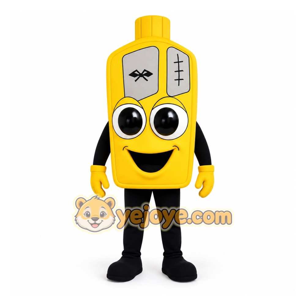 Yellow Bottle Mascot Costume Yellow Bottle Mascot Costume