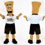 Yellow White Noodle Man Mascot Costume