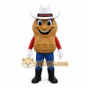 Brown White Peanut Cowboy Mascot Costume Brown White Peanut Cowboy Mascot Costume