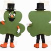 Green Black Orange Shamrock Mascot Costume