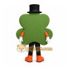 Green Black Orange Shamrock Mascot Costume Green Black Orange Shamrock Mascot Costume