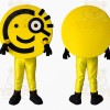 Yellow Black Smiley Face Mascot Costume