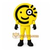 Yellow Black Smiley Face Mascot Costume Yellow Black Smiley Face Mascot Costume