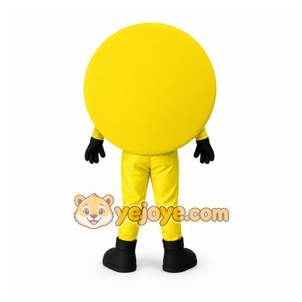 Yellow Black Smiley Face Mascot Costume Yellow Black Smiley Face Mascot Costume