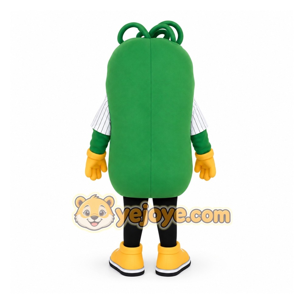 Green Yellow Cartoon Monster Mascot Costume Green Yellow Cartoon Monster Mascot Costume