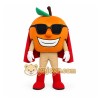 Orange Red Fruit Superhero Mascot Costume Orange Red Fruit Superhero Mascot Costume