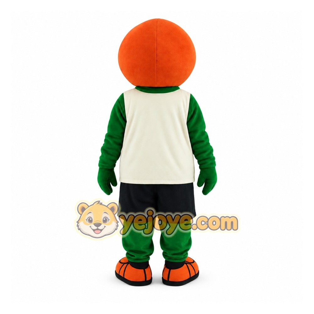 Orange Green Basketball Player Mascot Costume