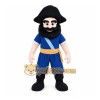 Blue Black Bearded Pirate Mascot Costume Blue Black Bearded Pirate Mascot Costume