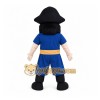 Blue Black Bearded Pirate Mascot Costume Blue Black Bearded Pirate Mascot Costume