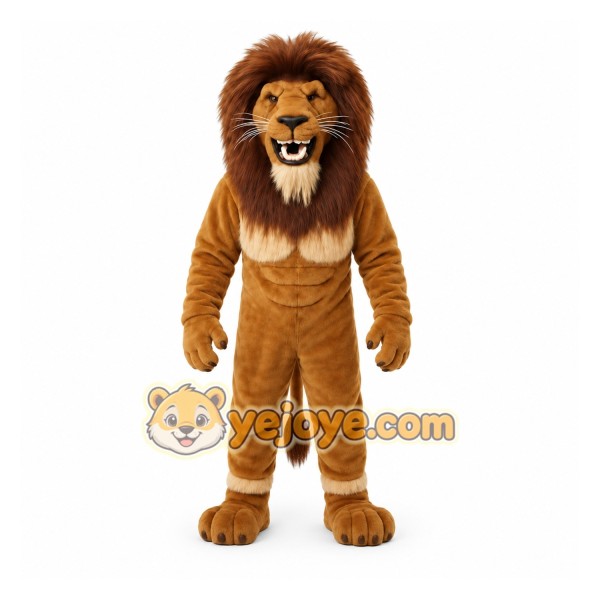 Brown Tan Lion Mascot Costume Brown Tan Lion Mascot Costume