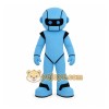 Light Blue Black Robot Mascot Costume