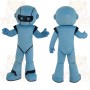 Light Blue Black Robot Mascot Costume