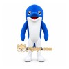 Blue White Dolphin Mascot Costume Blue White Dolphin Mascot Costume