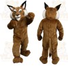 Brown White Lynx Mascot Costume