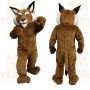 Brown White Lynx Mascot Costume