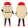 Beige Red Peanut Mascot Costume