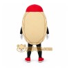 Beige Red Peanut Mascot Costume Beige Red Peanut Mascot Costume