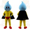 Blue Yellow Water Drop Superhero Mascot Costume