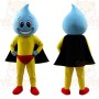Blue Yellow Water Drop Superhero Mascot Costume