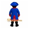 Blue Red Colonial Patriot Mascot Costume