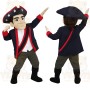 Navy Red Colonial Patriot Man Mascot Costume