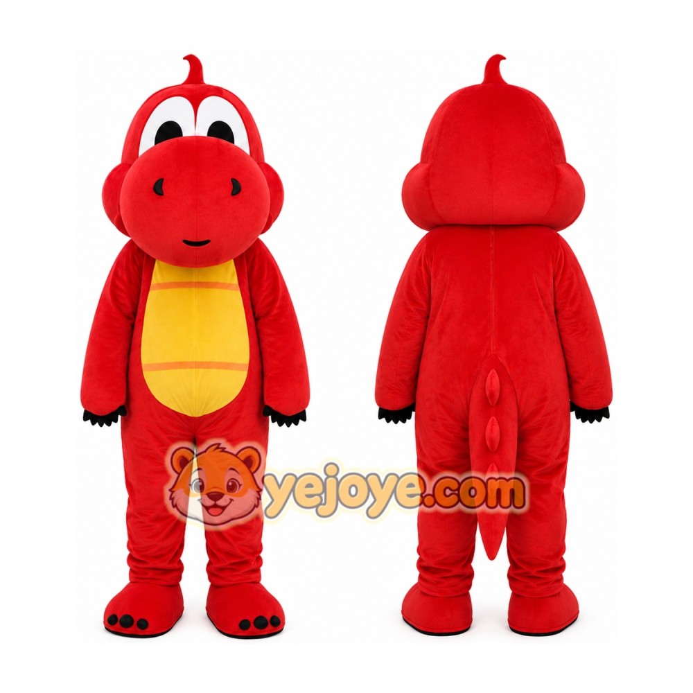 Red Dragon Mascot Costume Red Dragon Mascot Costume