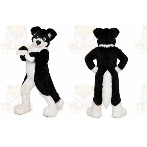 Black White Cat Mascot Costume
