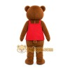 Brown Bear Red Shirt Mascot Costume Brown Bear Red Shirt Mascot Costume