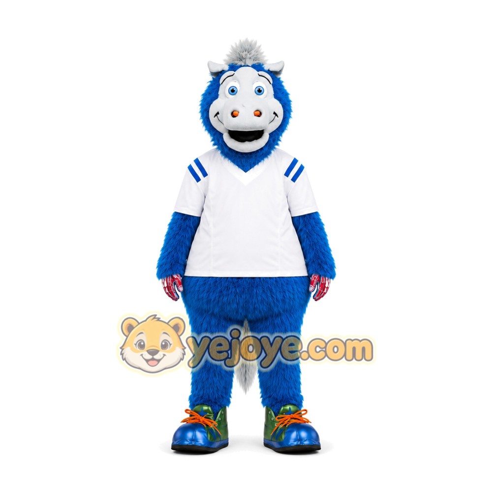Blue Sports Mascot Mascot Costume Blue Sports Mascot Mascot Costume