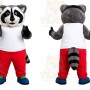 Raccoon Red Pants Mascot Costume