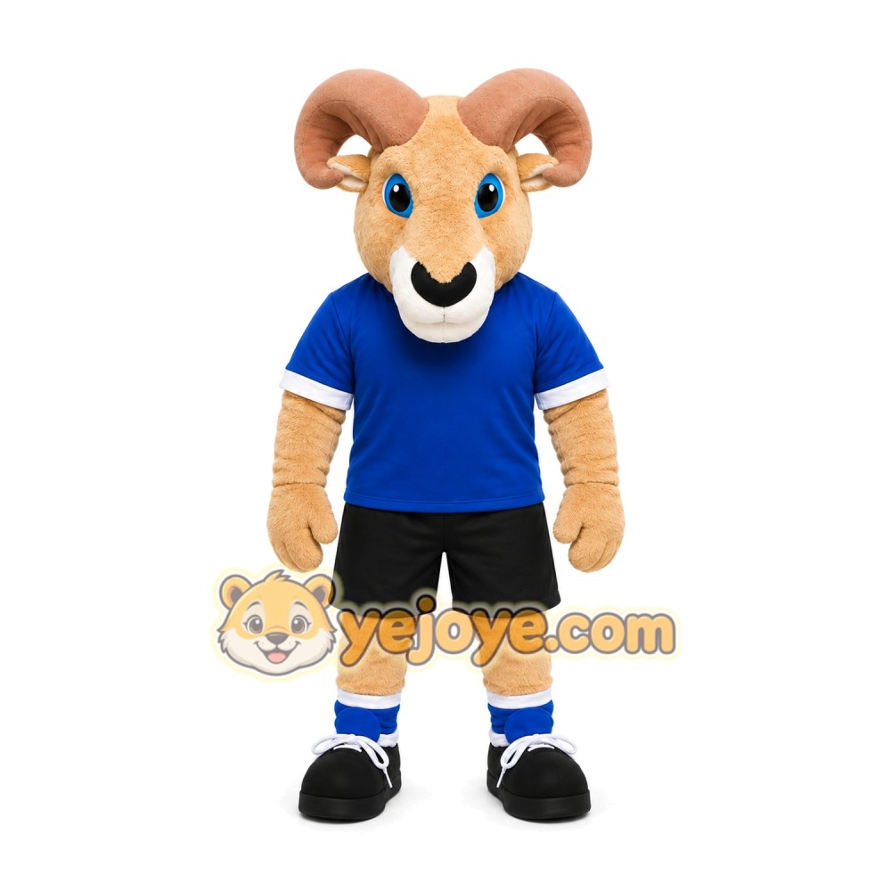 Tan Ram Sports Mascot Costume Tan Ram Sports Mascot Costume