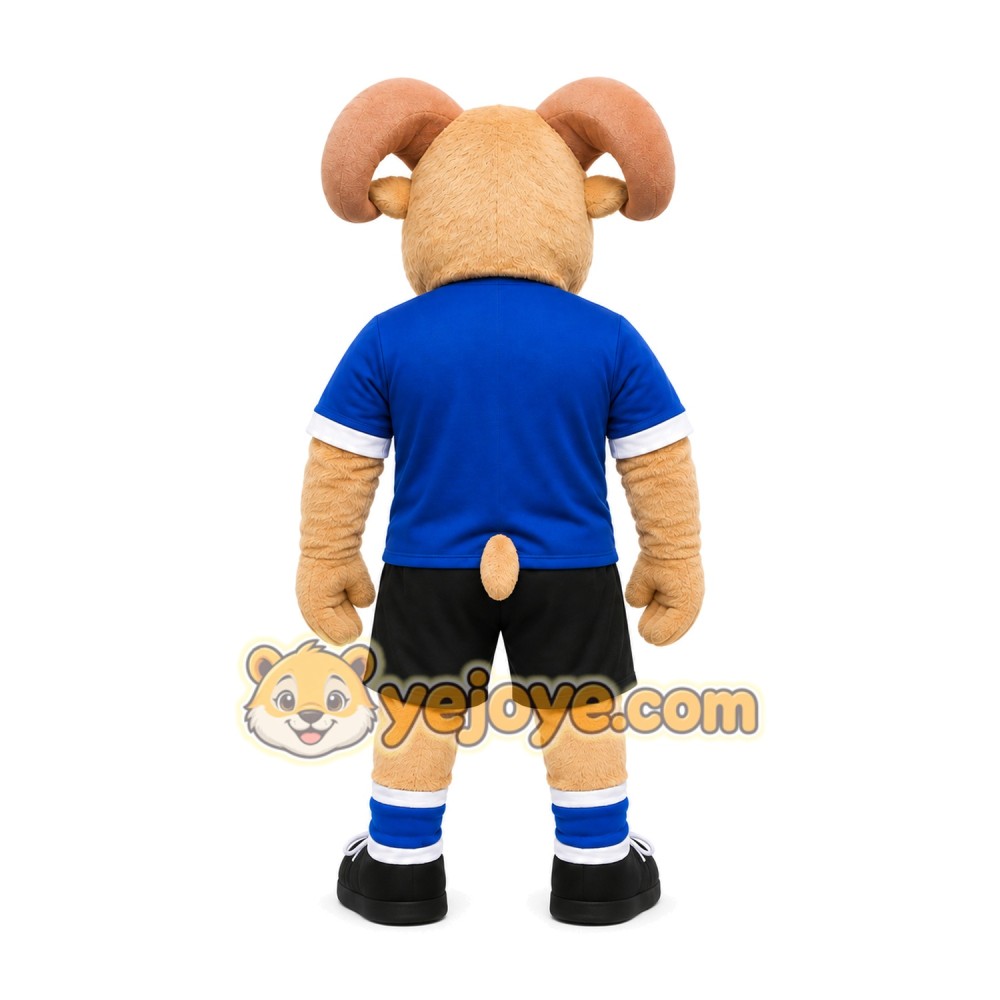 Tan Ram Sports Mascot Costume Tan Ram Sports Mascot Costume