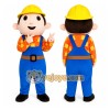 Builder Boy Mascot Costume Builder Boy Mascot Costume