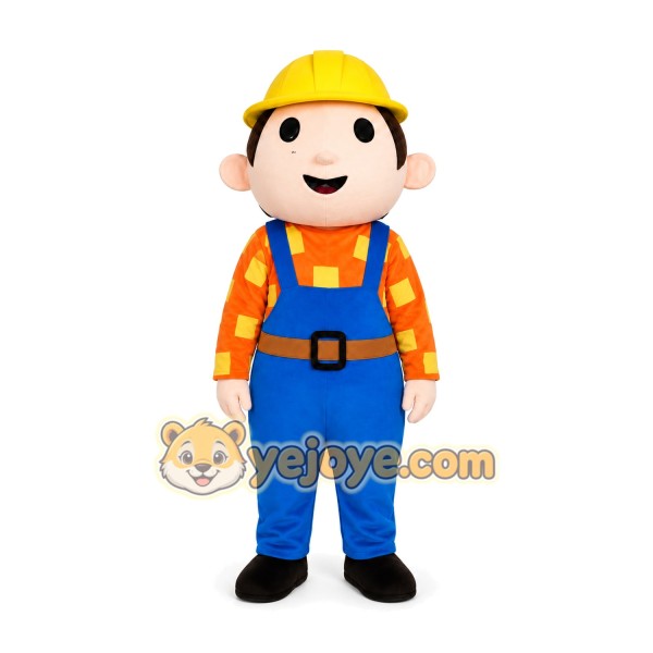 Builder Boy Mascot Costume