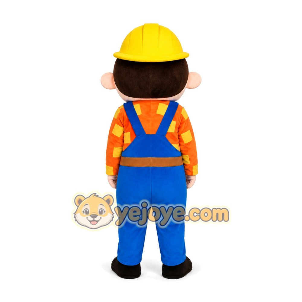 Builder Boy Mascot Costume Builder Boy Mascot Costume