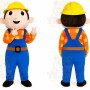 Builder Boy Mascot Costume