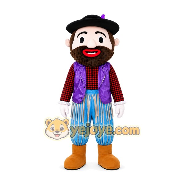 Purple Pirate Boy Mascot Costume