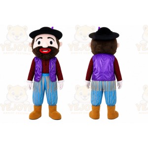 Purple Pirate Boy Mascot Costume