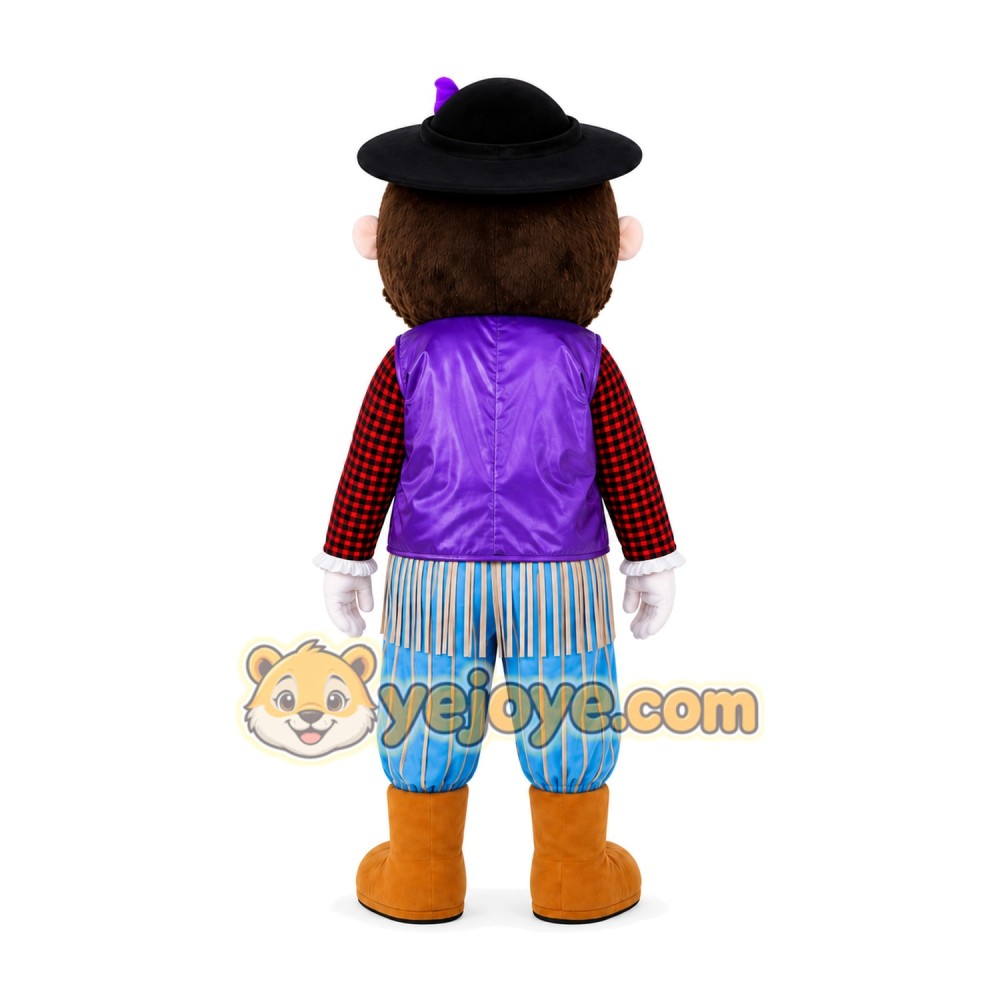 Purple Pirate Boy Mascot Costume Purple Pirate Boy Mascot Costume