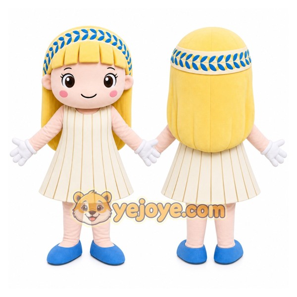 Blonde Doll Mascot Costume