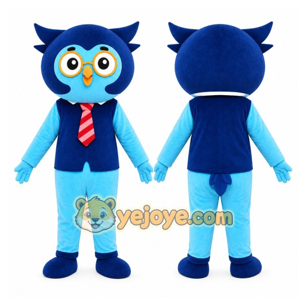 Blue Owl Mascot Costume